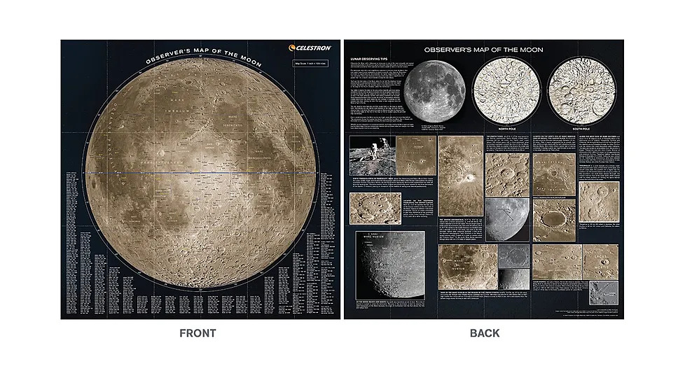 Celestron Deluxe Folding Moon Map