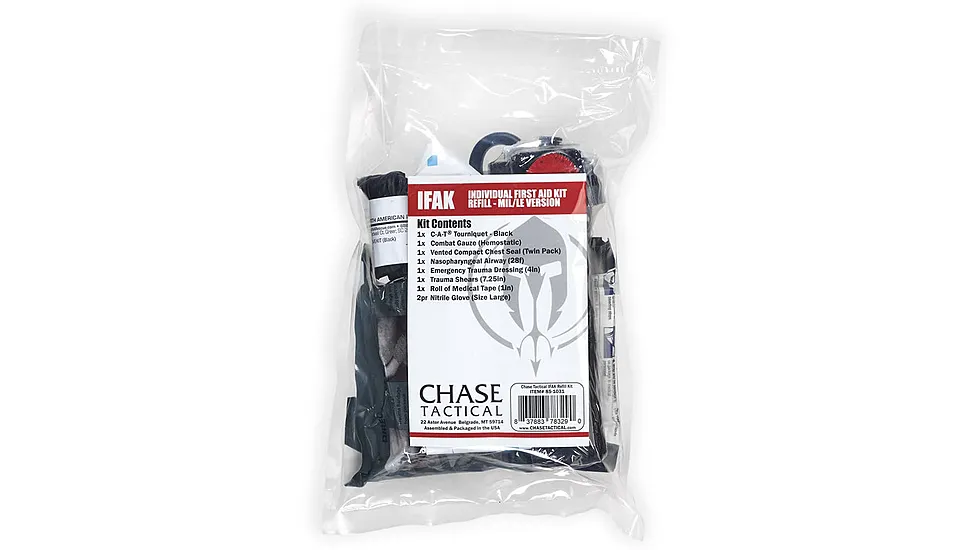 Chase Tactical IFAK/Basic Medical Refill, Z-Fold Combet Gauze LE