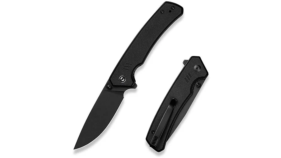 CIVIVI Merit Flipper & Thumb Stud Knife Black G10 Handle 3.28inch Black Stonewashed 14c28n Blade C24012-1