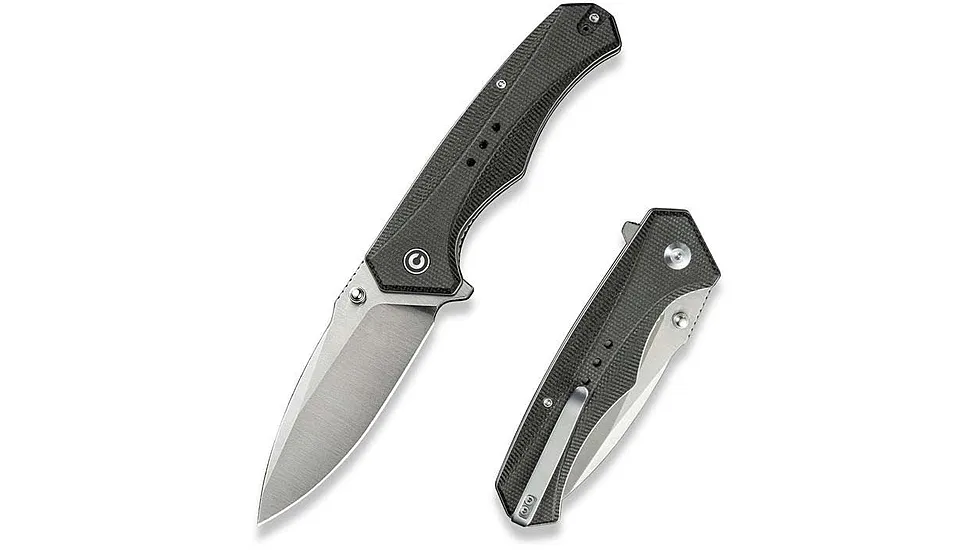 CIVIVI Photonix Flipper & Thumb Stud Knife Dark Green Canvas Micarta Handle 3.7inch Satin Finished 14c28n Blade C23081b-3