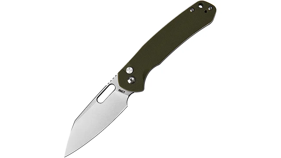 CJRB Pyrite Green G10 3.13in Folding Knife