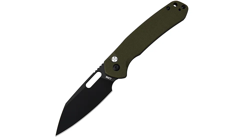 CJRB Pyrite PVD Green G10 3.13in Folding Knife