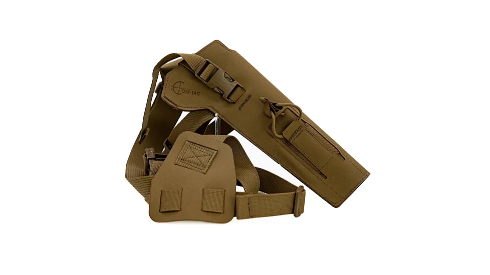 Cole-Tac Varmint Wrangler, Chest Holster, Fits Most 22LR Suppressor Host Ruger MK Series/M&P22/Buckmark/TX22 with Suppressors Attached