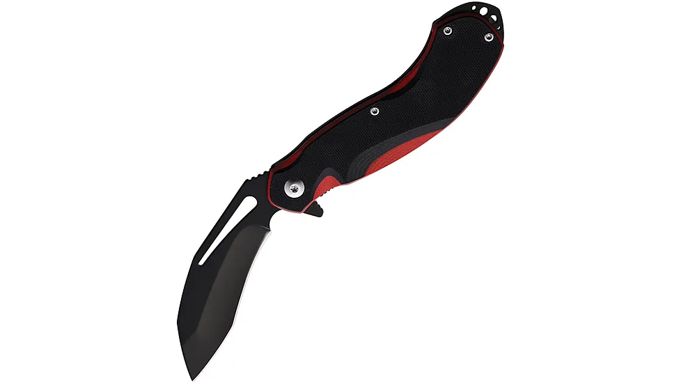 CUMA Knives BAMF Black/Red G10 3in Folding Knife
