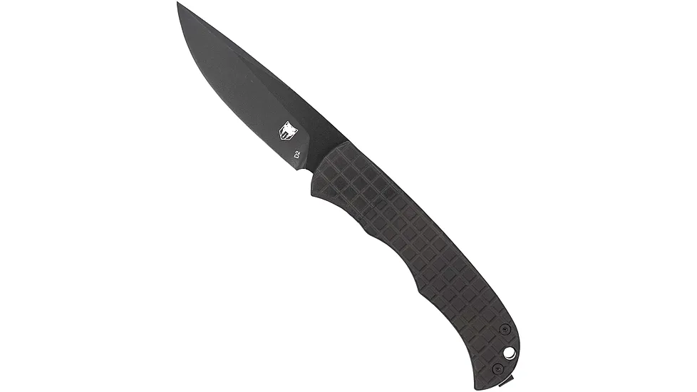CobraTec Knives CTCLNHRBLK Cyclone Hidden Release 3" OTF Plain Black TiCN D2 Ste