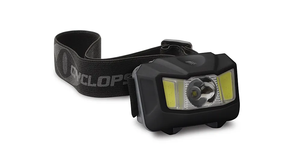 Cyclops 250 Lumen Headlamp w/Green COB LED Side Illumination