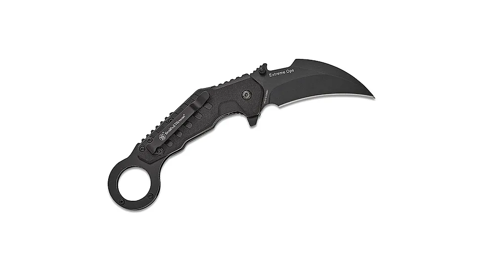 Old Timer Smith & Wesson Extreme Ops Karambit Assisted Folding Knife 3 Hawkbill Blade Black Box 4C945C17