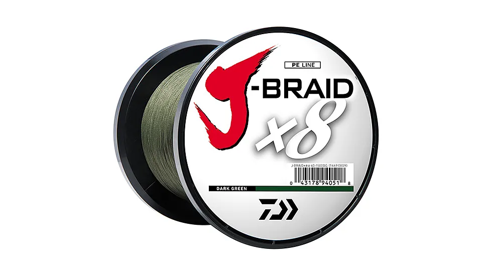 Daiwa J-Braid 8X Braided Line w/Bulk Spool