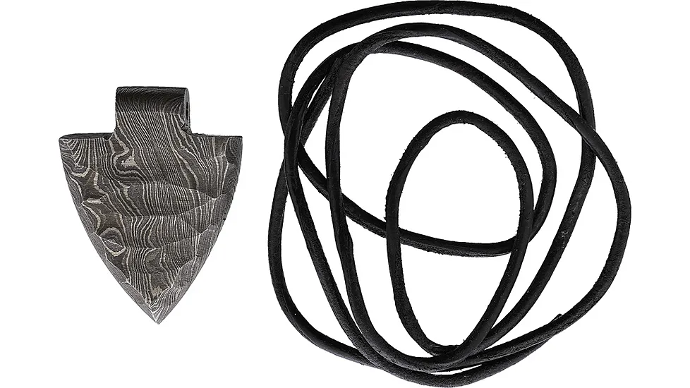 Damascus Arrowhead Pendant