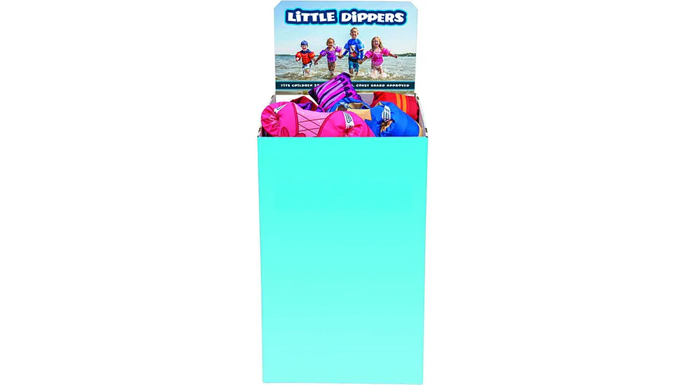 FULL THROTTLE CHILD LITTLE DIPPERS VESTS BIN - ASSORTED COLORS, 24 PC A928F056