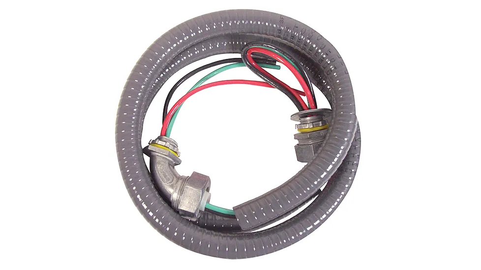 Diversitech Diversiwhip Air Conditioner Wiring Kit #10 Thhn Wire With Metallic Connectors 1/2in x 4 Ft.