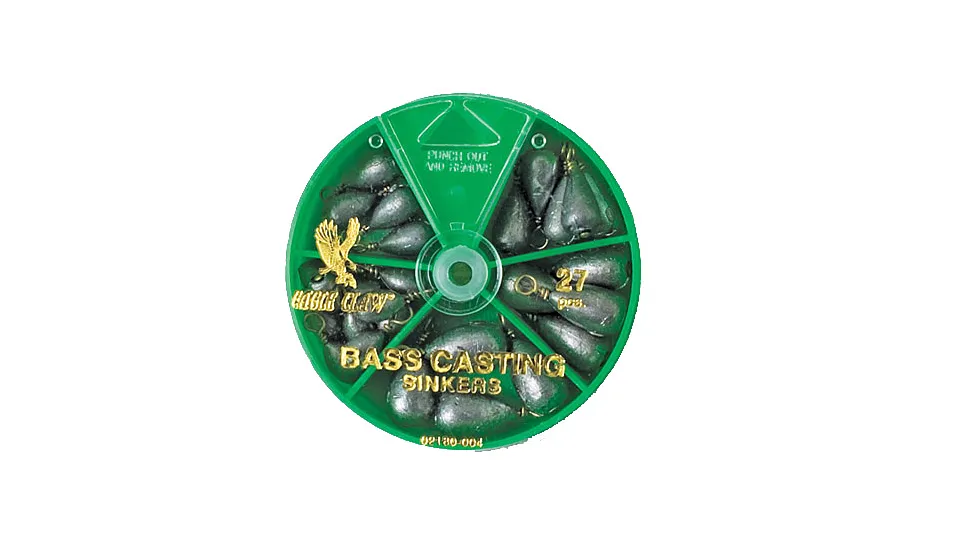 Eagle Claw Bass Cast Sinker Assortment 27pcs 02180H-004