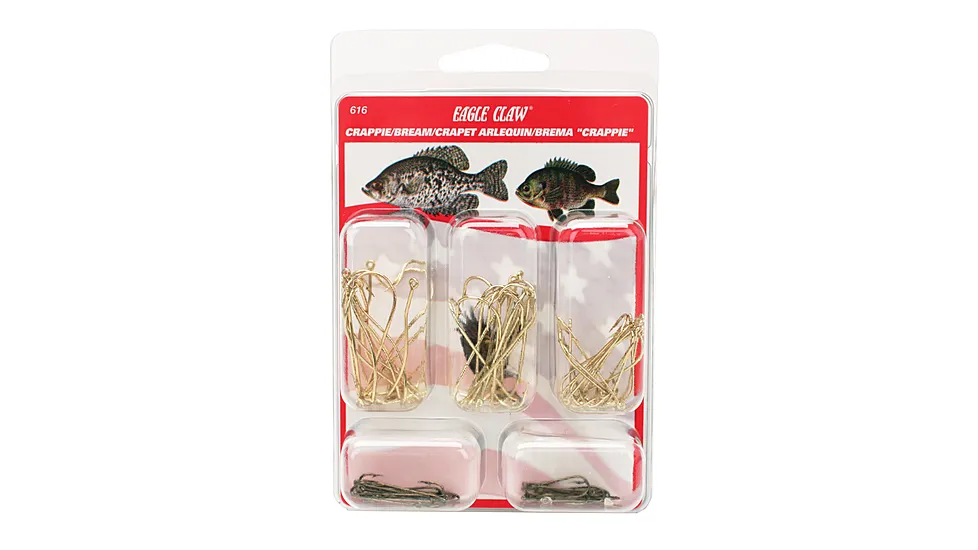 Eagle Claw Crappie/Bream Aberdeen Style Hook, Assorted