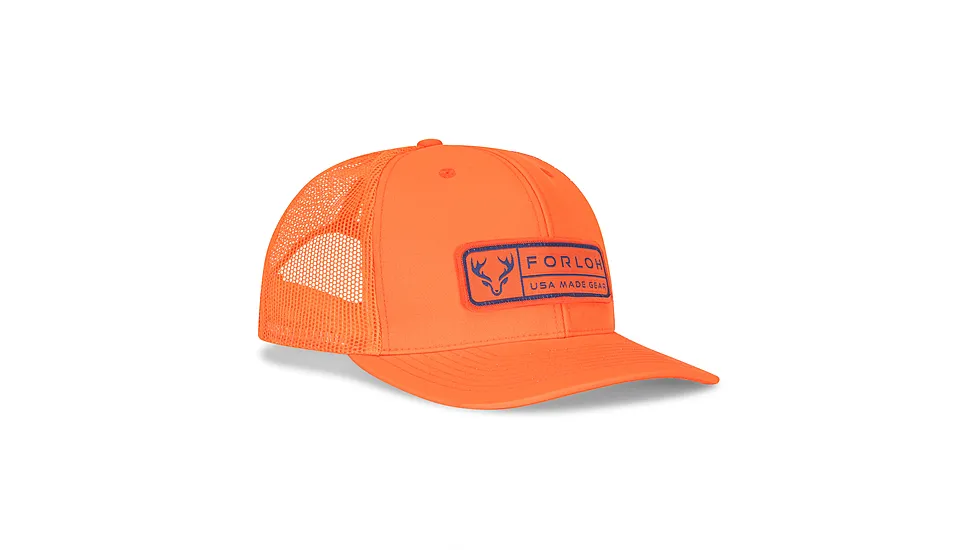 Forloh Blaze Orange Hunting Patch Mesh Hat 833C8BCE