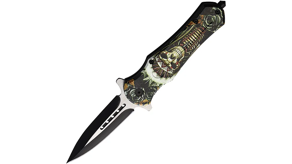ElitEdge West Skull 3.5in A/O Folding Knife