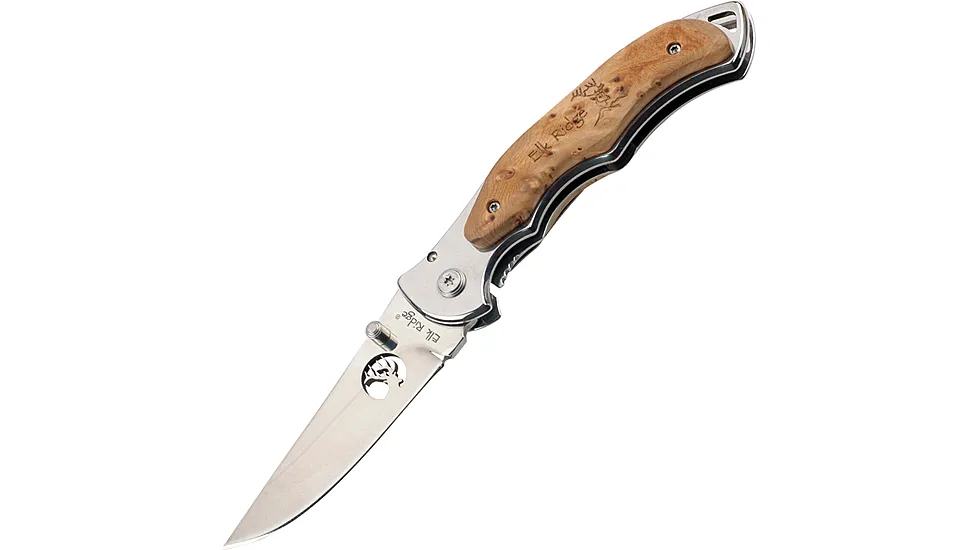 Elk Ridge Maple Framelock Folding Knife, 3in