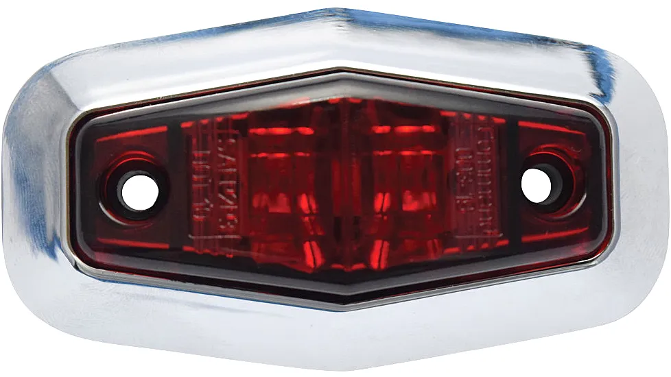 Fasteners Unlimited Led Clearance Light Kit With Chrome Ring 3.25in. L x 1.75in. H