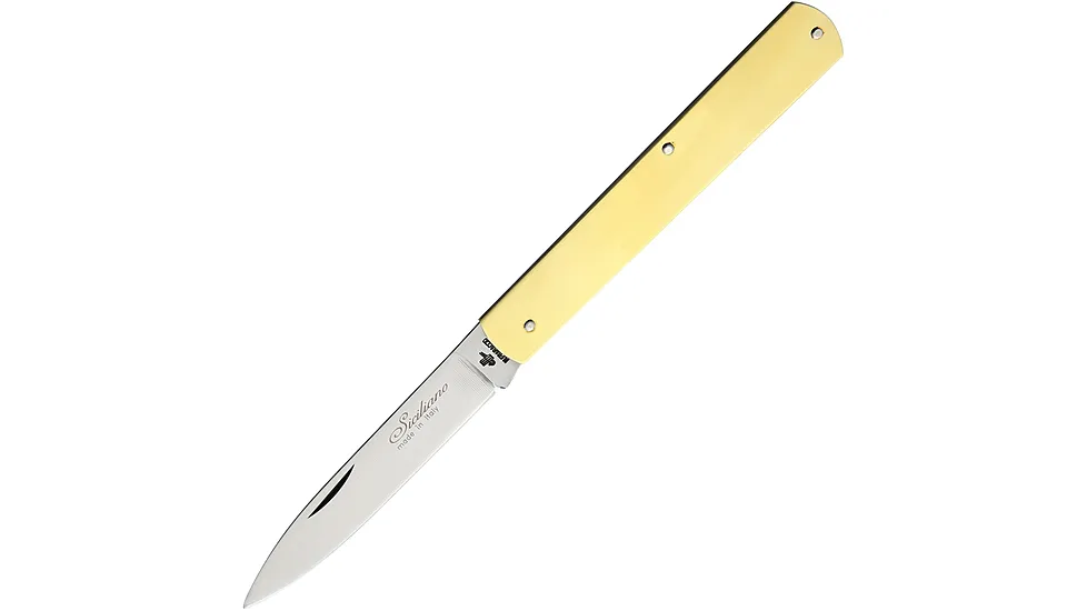 Fraraccio Knives Siciliano Extra Slim Brass Folding Knife
