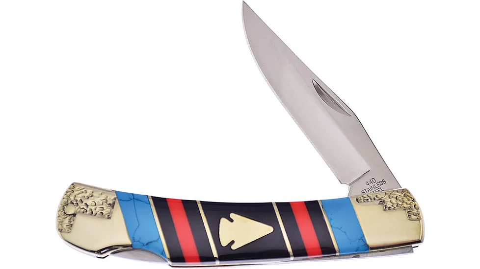 Frost Assorted Stone Lockback Folding Knife