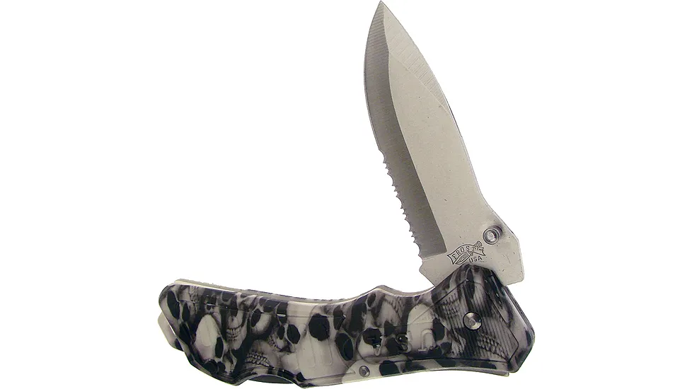 Frost Buckshot Lockback Skull Camo Folding Knife