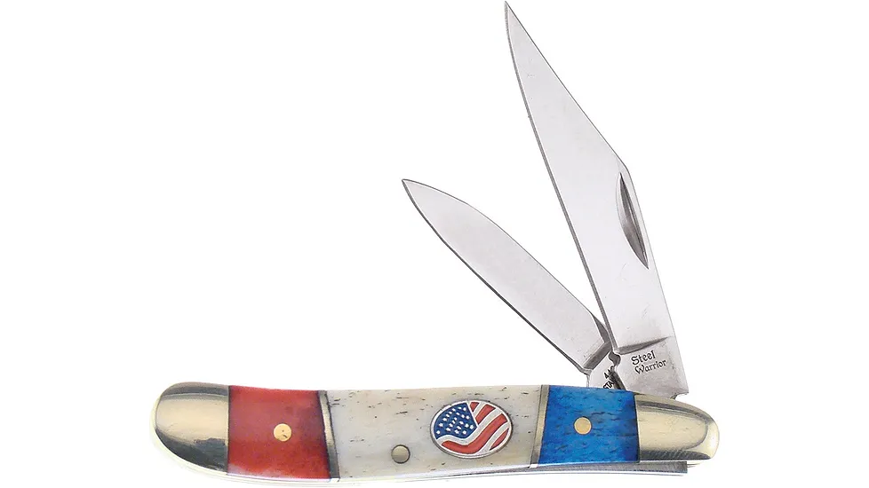 Frost Little Peanut White Blue Folding Knife