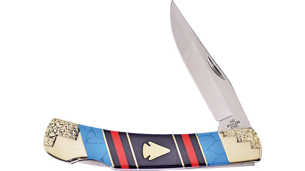 Frost Lockback Assorted Stone Folding Knife