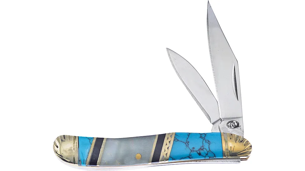 Frost Peanut MOP Turquoise 2.88in Folding Knife