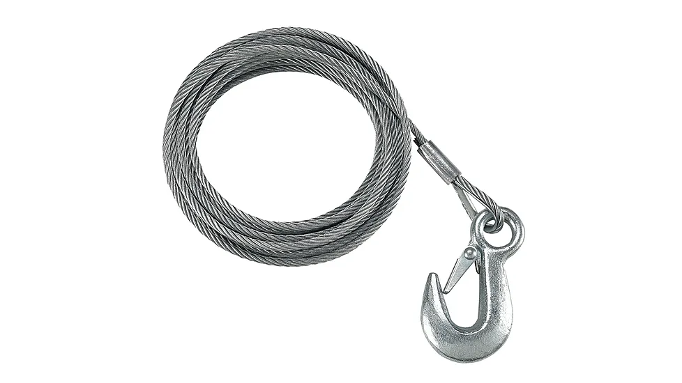 Fulton 7/32" x 50' Galvanized Winch Cable and Hook