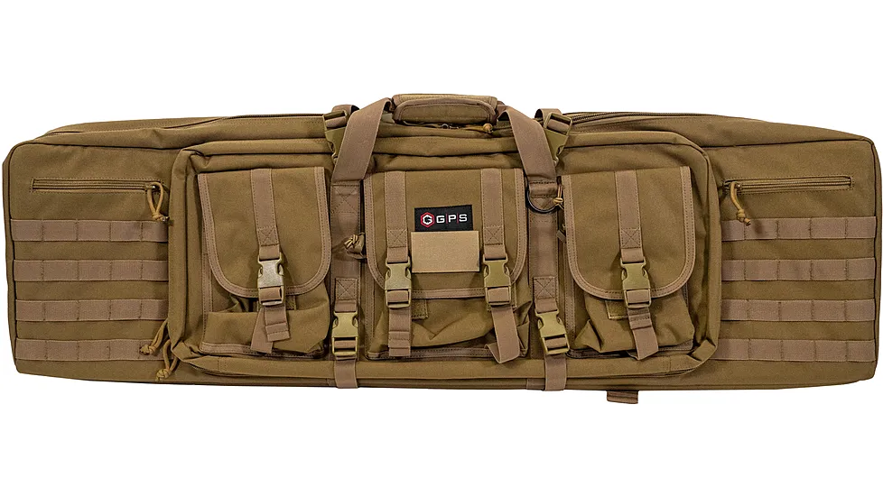 GPS DRC42-FDE Double Rifle Case Flat Dark Earth 600D Polyester 42" L X 1