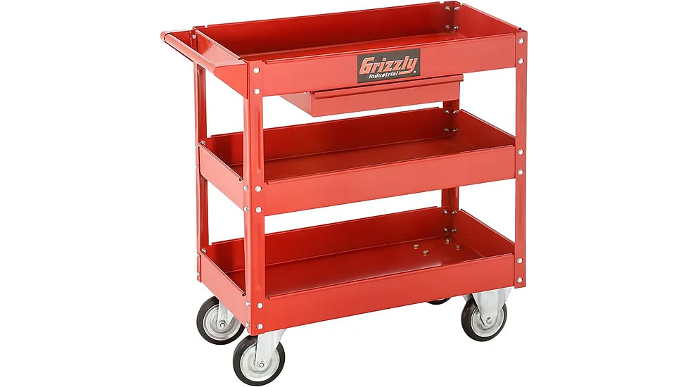 Grizzly Industrial 3 Shelf Cart