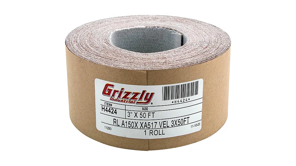 Grizzly Industrial 3in. x 50ft Sanding Roll
