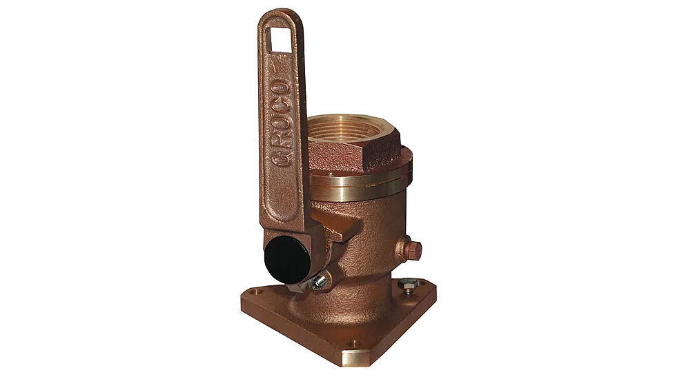 GROCO 1-1/2" Bronze Flanged Full Flow Seacock