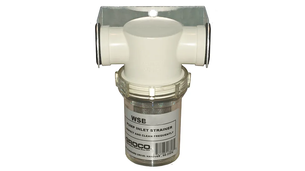 GROCO 1/2" Fresh Water Strainer w/Plastic Basket