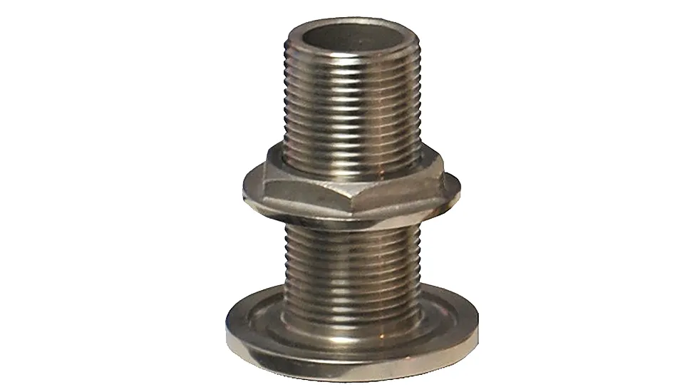 GROCO 1" NPS NPT Combo Stainless Steel Thru-Hull Fitting w/Nut
