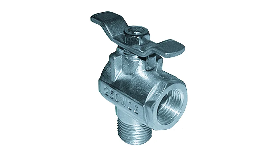 GROCO 1/2" NPT 90 Stainless Steel Fuel Valve