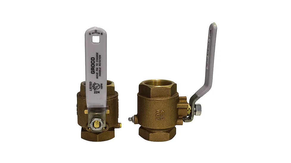 GROCO 1/2" NPT Bronze In-Line Ball Valve