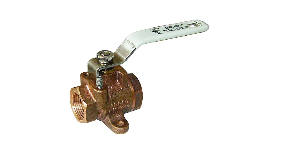 GROCO 1/4" NPT Bronze Inline Fuel Valve