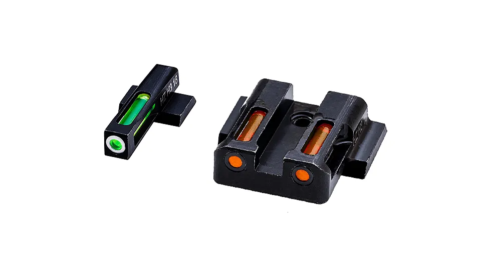 HiViz LiteWave H3 Tritium/Litepipe Pistol Night Sight Set - Fits Smith & Wesson M&P 380 Shield EZ/ M&P 9 Shield EZ