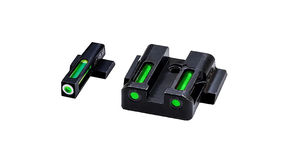 HiViz LiteWave H3 Tritium, Litepipe Pistol Day and Night Sight Set