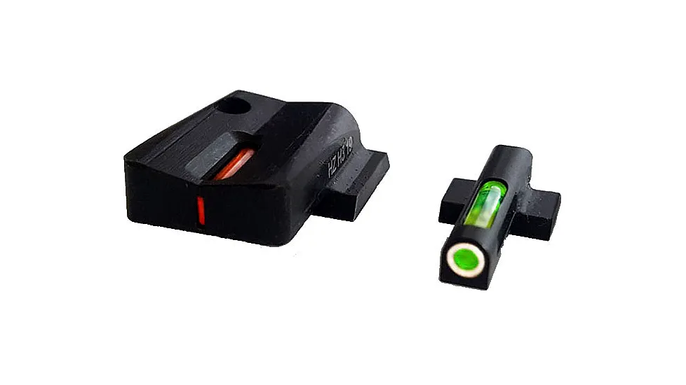 HiViz LiteWave H3 Tritium/Litepipe Pistol Night Sight Set - Fits All S&W M&P Shield All Gen In 9mm, .40 S&W, .45 ACP, Except M&P Shield EZ380/ 9EZ
