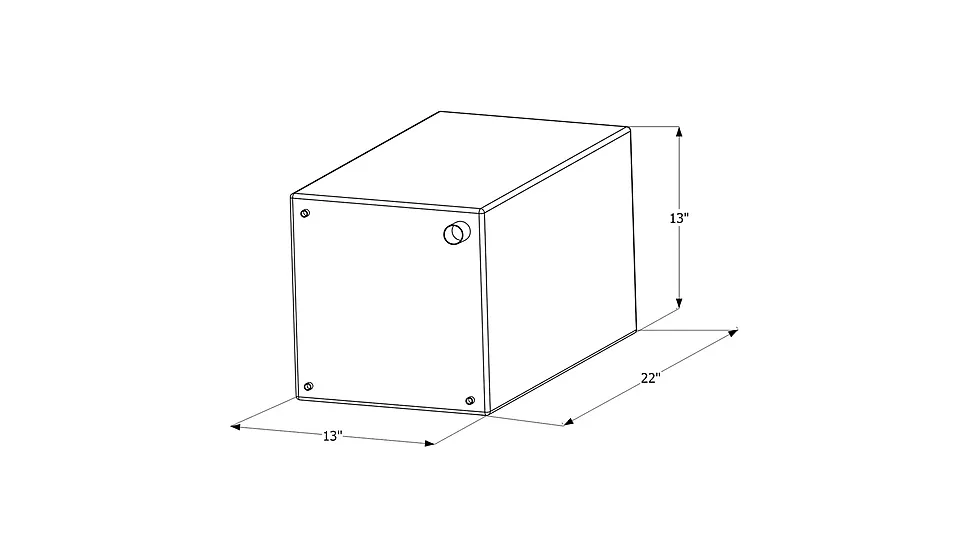 Icon Fresh Water Tank With 1/2in.Ftp And 1-1/4" Filler Wt2459, 22in x 13in x 13"