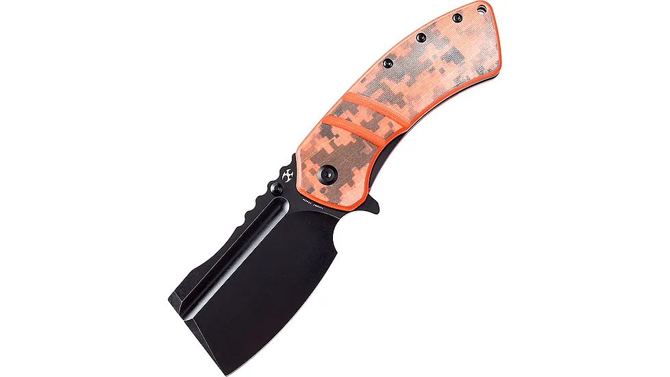 Kansept Knives XL Korvid Orange Camo 3.5in Folding Knife