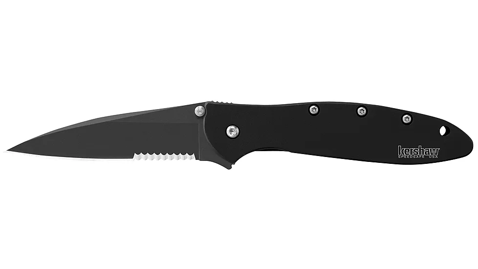 Kershaw Leek Black Serrated Assisted Folding Knife by Ken Onion
