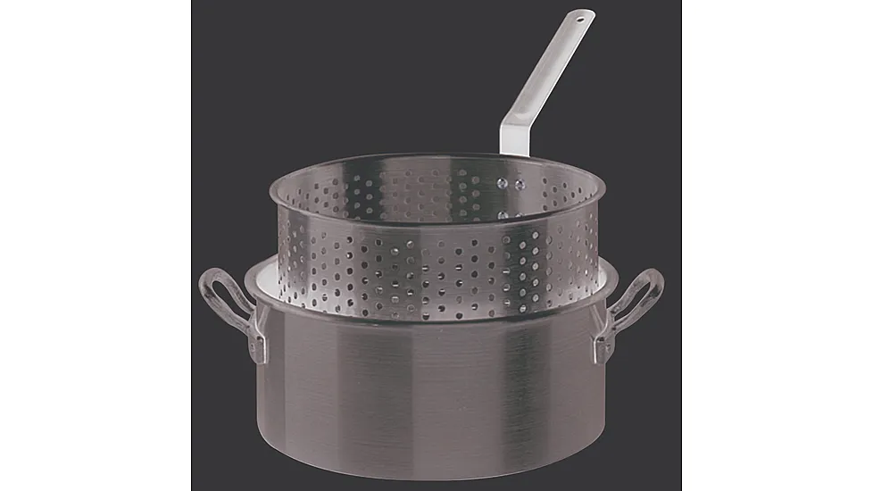 King Kooker Alum Fry Pan/Basket -2 Helper Handle