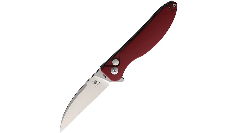 Kizer Cutlery Sway Back Button Lock Red
