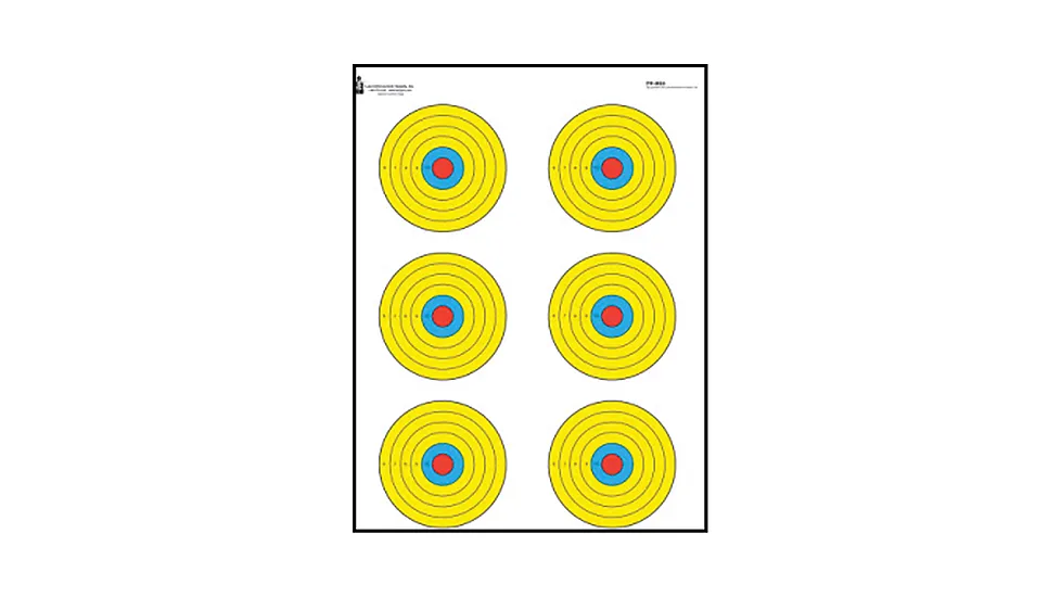 Action Target High Visibility Fluorescent 6 Bull's-Eye Target