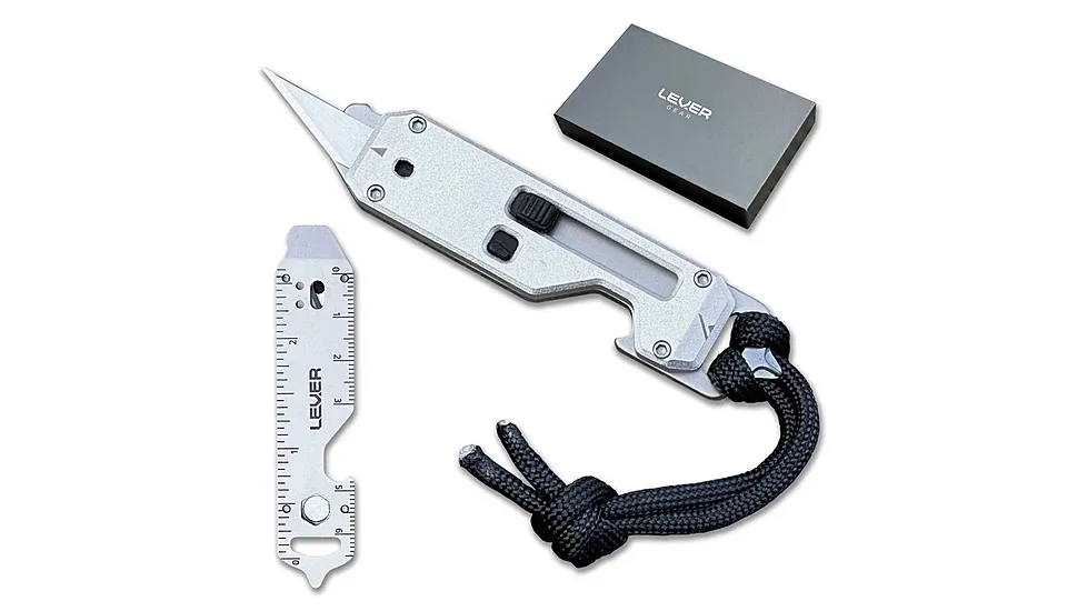 Lever Gear Edge XT Silver w Black Lanyard Custom 6BC85592