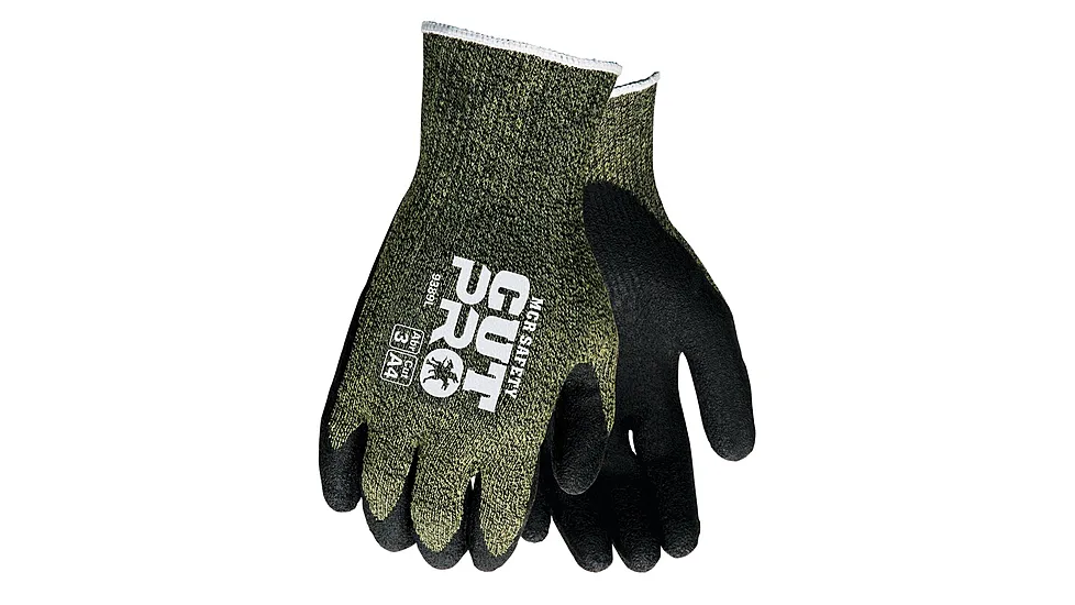 MCR Safety Cut Pro 13 Gauge Kevlar/Steel Shell Cut Resistant Work Gloves, Latex Coated Palm and Fingertips