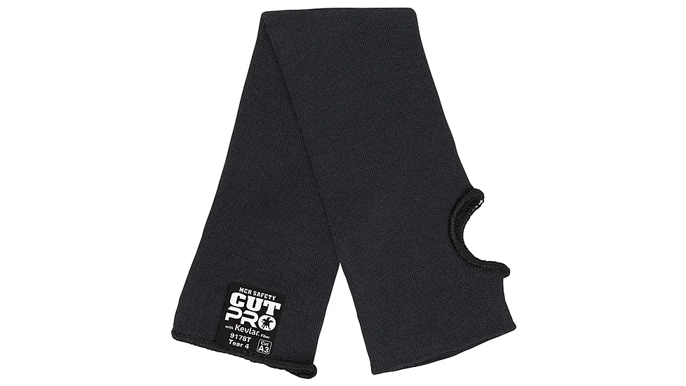 MCR Safety Cut Pro Double Ply DuPont Kevlar Cut Resistant Sleeves with Thumb Slot, 18in x 3 1/4in