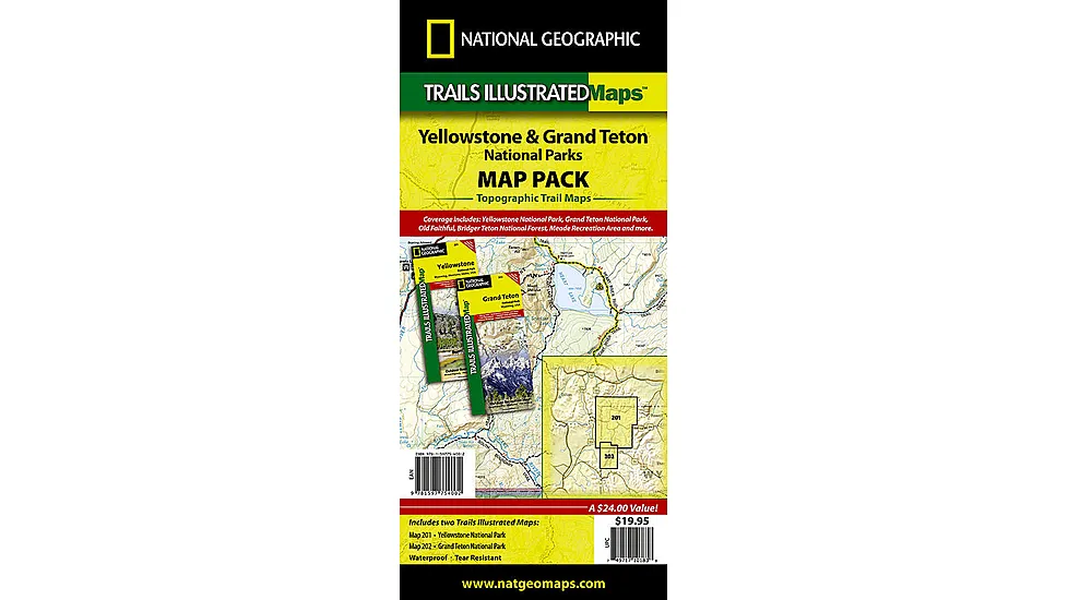 National Geographic Books Yellowstone/Grand Teton National Parks Map Pack